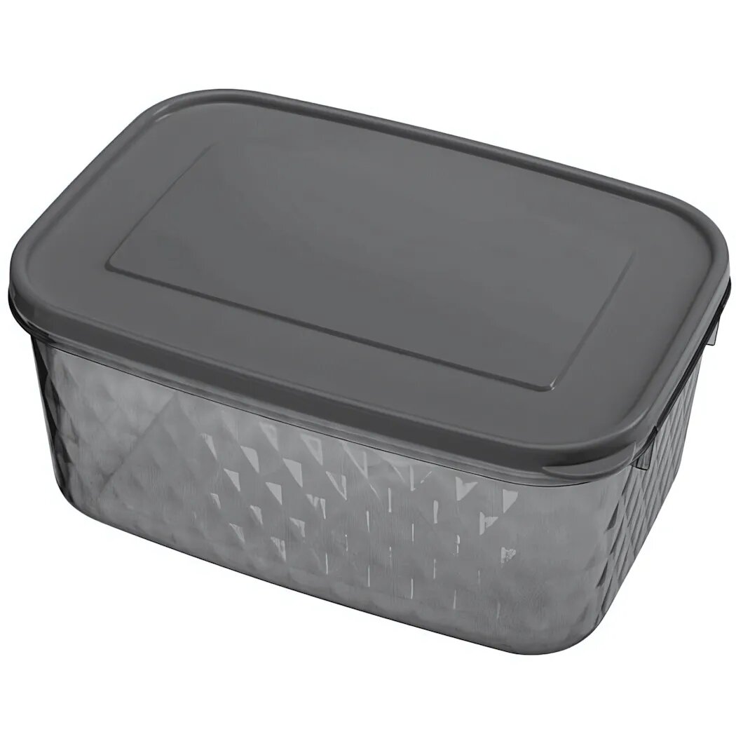 Контейнер для продуктов «Кристалл» 13л черный морозостойкий герметичный
