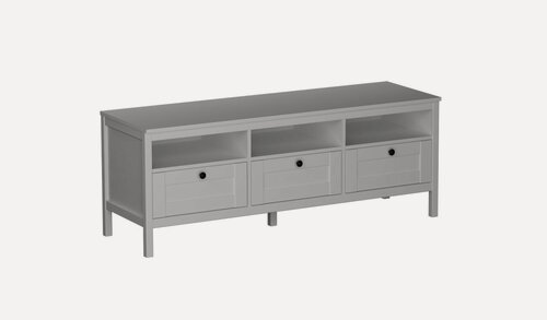 Изображение товара Тумба под ТВ SbkHome "Фрея", ЛДСП/МДФ, шариковые направляющие, 148х56х47 см, белая (2уп)