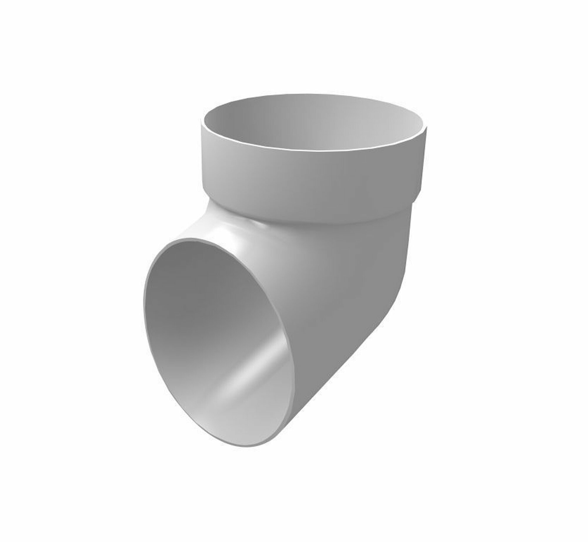 Колено сливное ПВХ Grand Line для водостока ПВХ белое (RAL 9003)