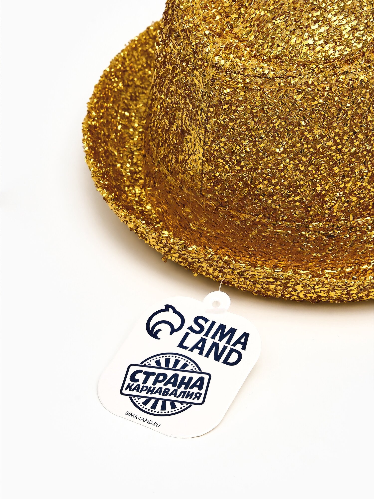 Карнавальная шляпа Страна Карнавалия "Диско" золотая р-р 56-58 — фото 1