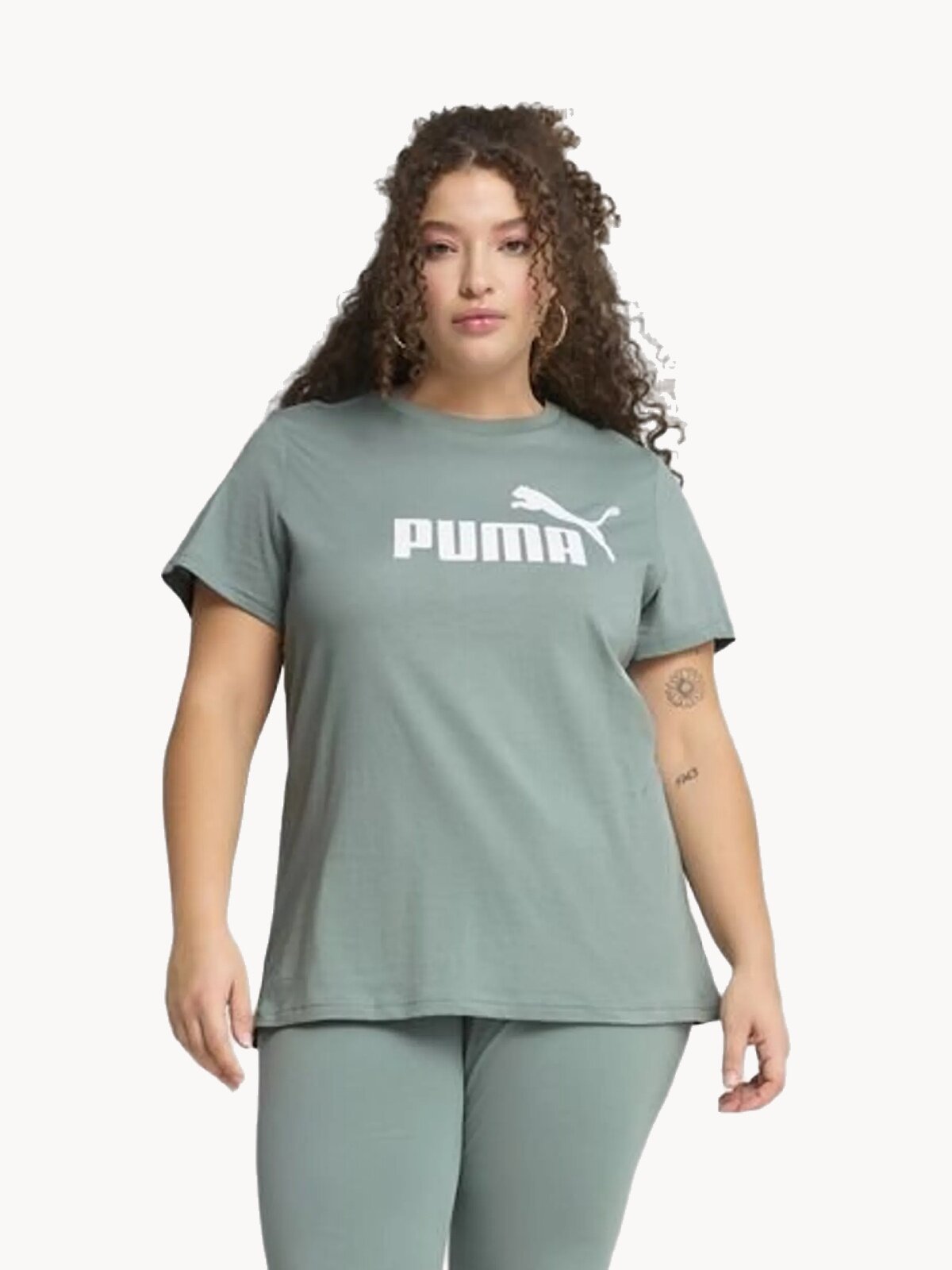 Футболка PUMA ESS No. 1 Logo, размер L, зеленый