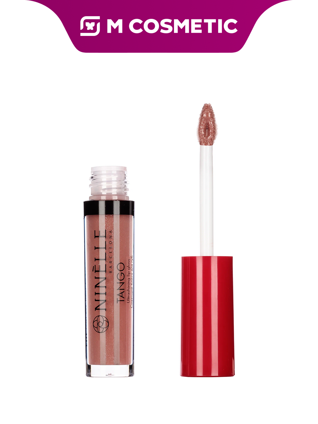 Блеск для губ "Tango" Ninelle, кремовый, ультрасияющий, кофейный, 3 мл