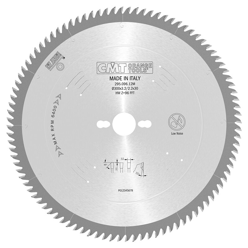 Пильный диск по дереву Cmt 295.096.12M, 300X30X3,2/2,2 10° FFT Z=96