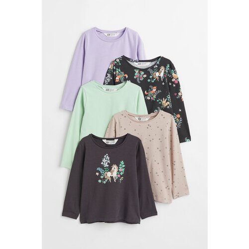 фото Лонгслив h&m, 5шт., размер 92, коричневый, бежевый