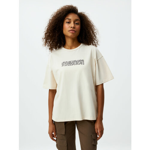 фото Футболка sela, размер l int, бежевый