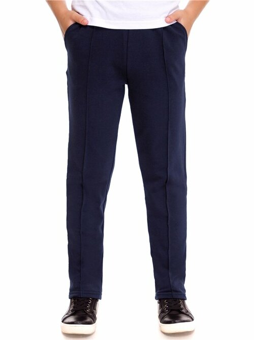Школьные брюки Апрель, размер 76-146, синий