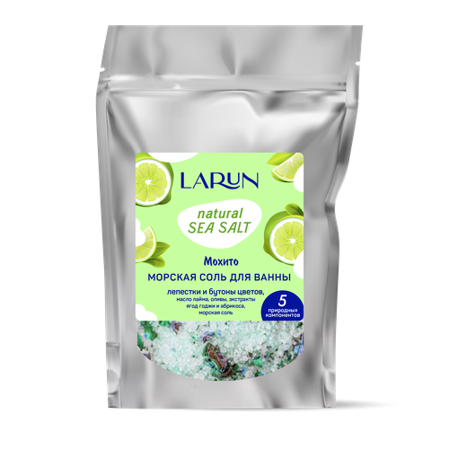 Соль для ванны морская Larun Мохито, натуральная, 250 г