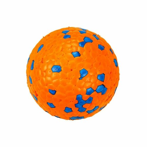 Игрушка для собак PerseiLine Мяч S 6 см, оранжевый с синим