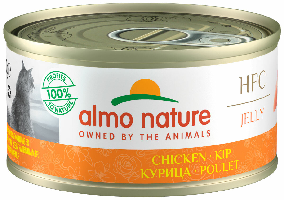 Almo Nature Консервы для Кошек "Курица в желе" Legend HFC Adult Cat Imperial Chicken 24шт*70гр