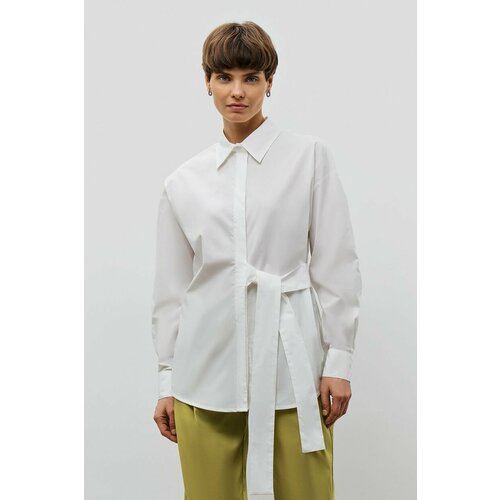 Блуза Baon, размер 48, белый блуза baon размер 48 белый черный