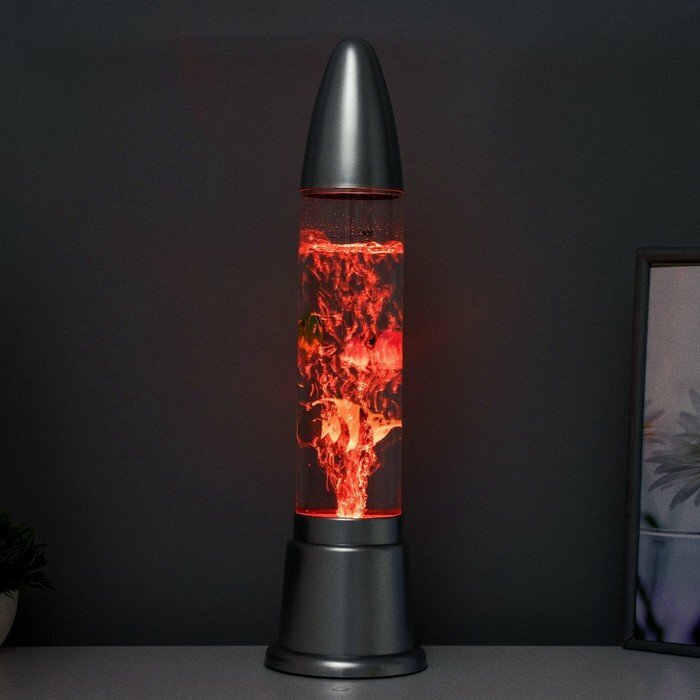 Светильник "Аквариум" LED RGB серебро 12x12x50 см - фотография № 2