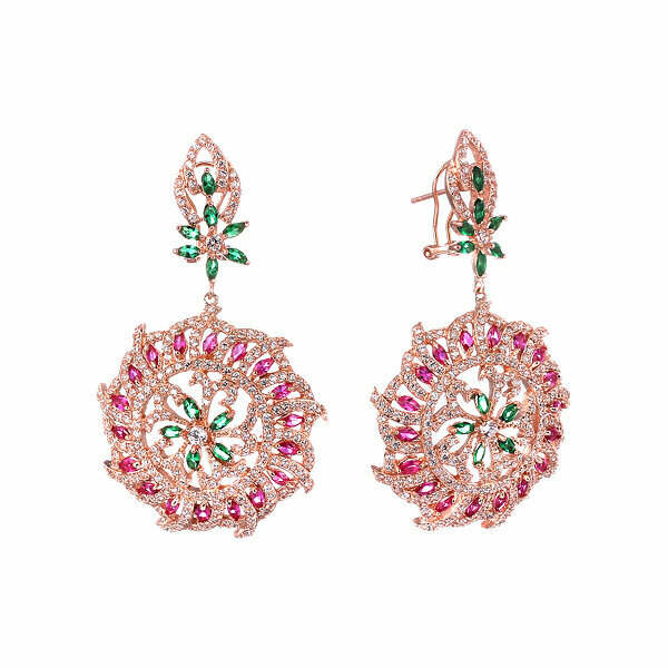 Серьги ELEMENT47, серебро, 925 проба, фианит