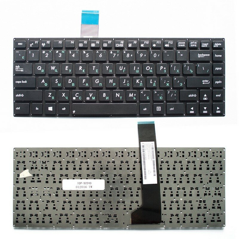 Asus Клавиатура Asus K46 K46C K46CA K46CB S405C S46C. Плоский Enter. Черная без рамки