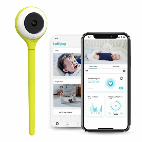 Видеоняня Lollipop Smart Baby Monitor, Зеленая видеоняни beurer видеоняня by88 smart baby monitor