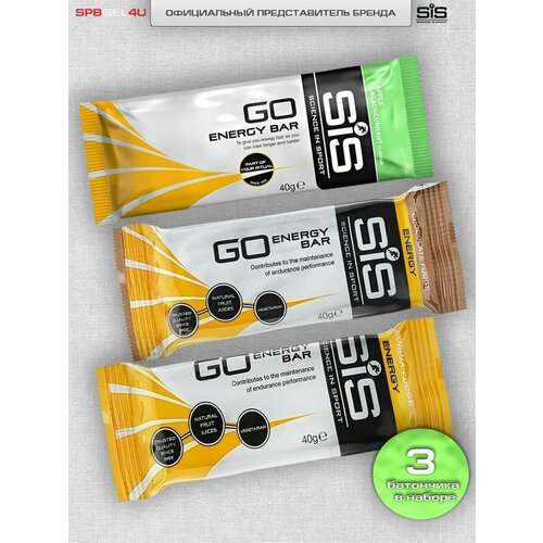 Батончики углеводные GO ENERGY MINI BAR, 3 штуки, микс