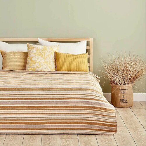 Покрывало Stripe Беж Плед Bella Maison 180x220 хлопок акрил 5990₽