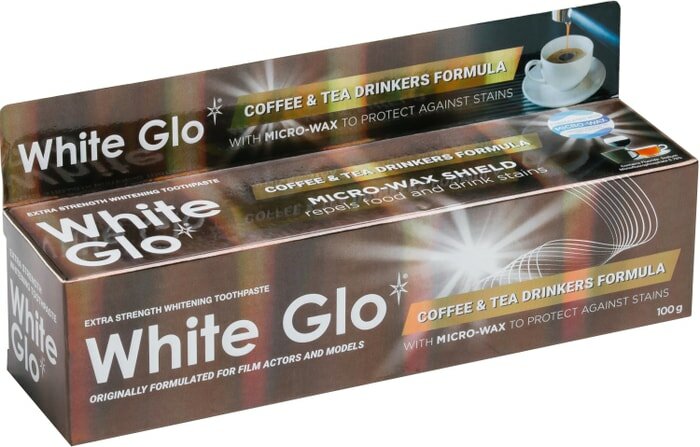 Зубная паста Wgite Glo Отбеливающая для любителей кофе и чая 100г