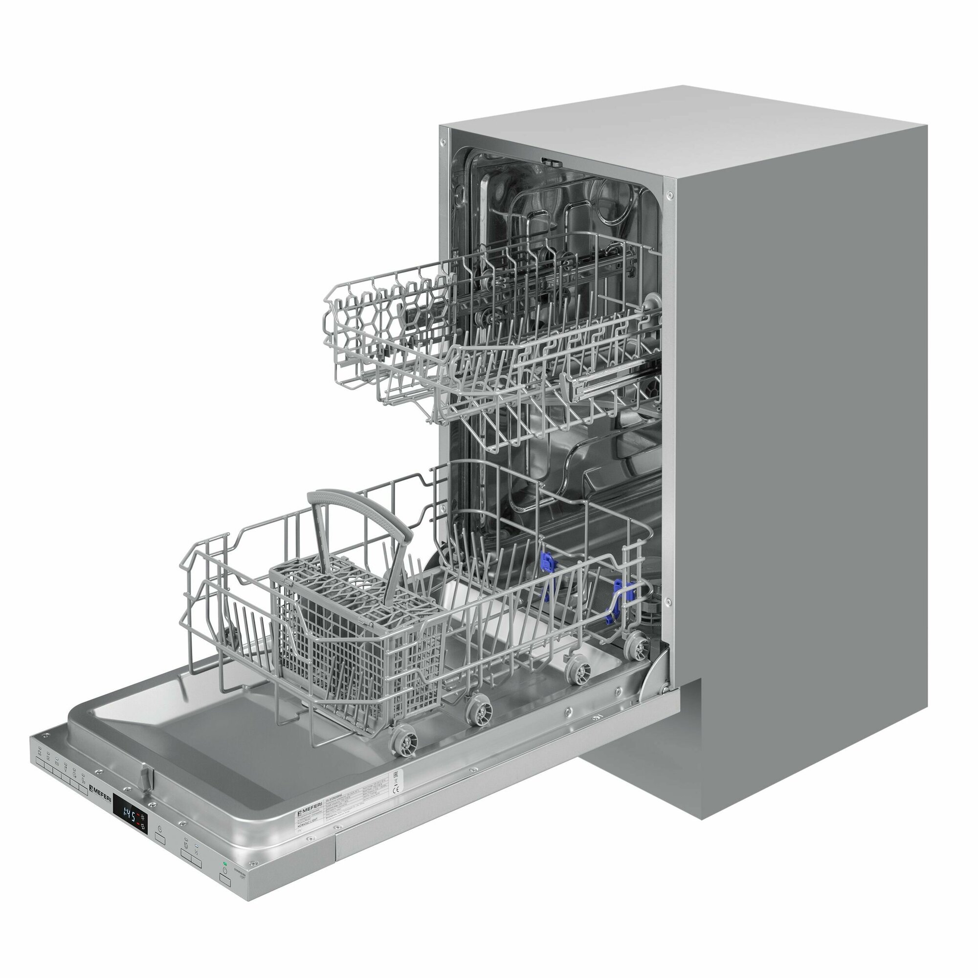 Посудомоечная машина встраиваемая MEFERI MDW4562 LIGHT, 45 см - фотография № 11