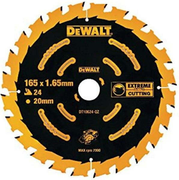 Пильн. диск EXTR 165/20 1.65 24 WZ +18° DT10624-QZ DeWalt