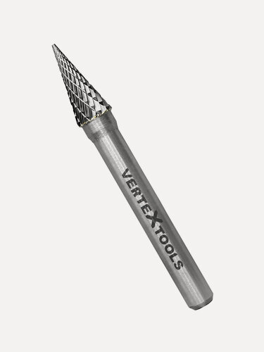 Изображение товара Борфреза VertexTools, конусная, для металла, 8 мм, хвостовик 6мм