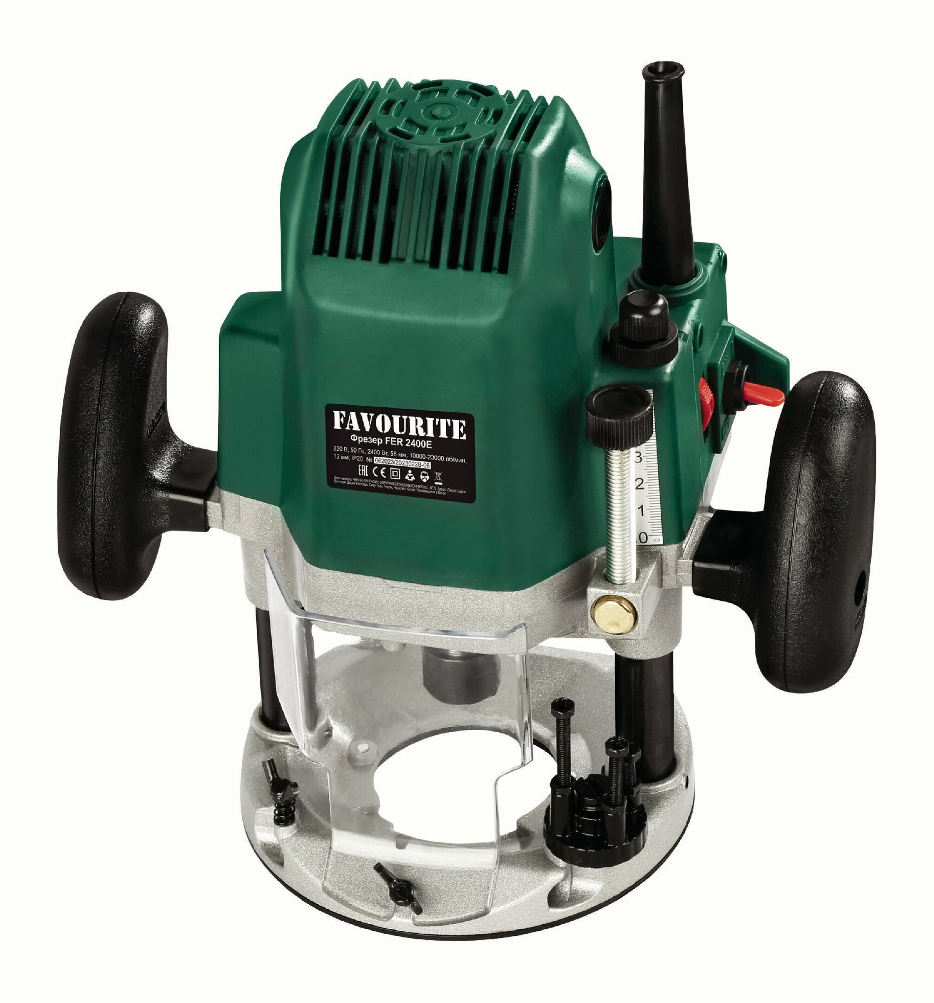 Фрезер по дереву электрический FAVOURITE FER 2400E - 2400 Вт/ цанга 12 мм/ регулировка оборотов (для установки в стол)