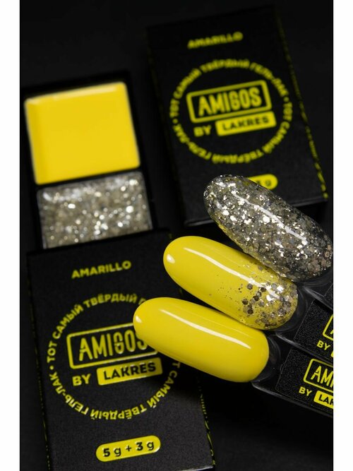 Тот самый твердый гель-лак AMARILLO, 8 гр AMIGOS GLP-028-H