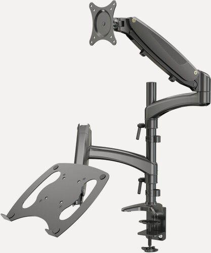 Изображение товара Кронштейн для монитора/ноутбука Cactus CS-VM-LH08-BK черный 13"-27" макс.8кг настольный поворот и на