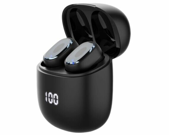 Наушники с микрофоном DEPPA Air Buds, Bluetooth/USB, вкладыши, черный [44168] - фото №19