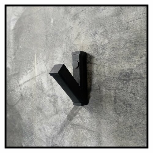 Крючок Лофт настенный для одежды ключей аксессуаров Ёлочка 1 металлический черный матовый 390₽