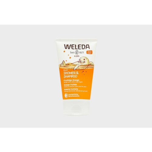 Шампунь для волос Weleda Kids 2in1 Shampoo & Body Wash Happy Orange weleda детский шампунь гель для волос и тела лайм 150 мл