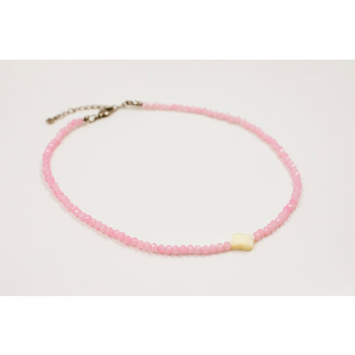 Чокер Sweet Honey jewelry, длина 38 см, розовый, белый