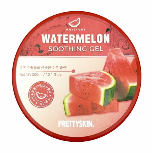 Мультифункциональный гель для лица и тела с экстрактом арбуза Prettyskin Watermelon Soothing Gel