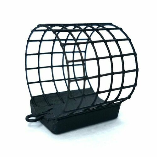 фото Груз-кормушка металлическая x-feeder me classic m grid, цвет matt black, 60 г, 28 мл (комплект из 8 шт)