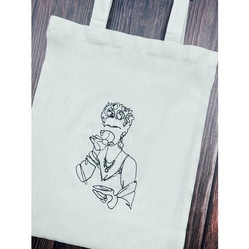 фото Сумка шоппер , черный, белый ansahman