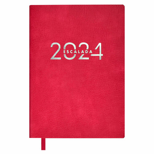Ежедневник датированный 2024 ESCALADA, формат А6, 120 л.Шеврет экстра, малиновый