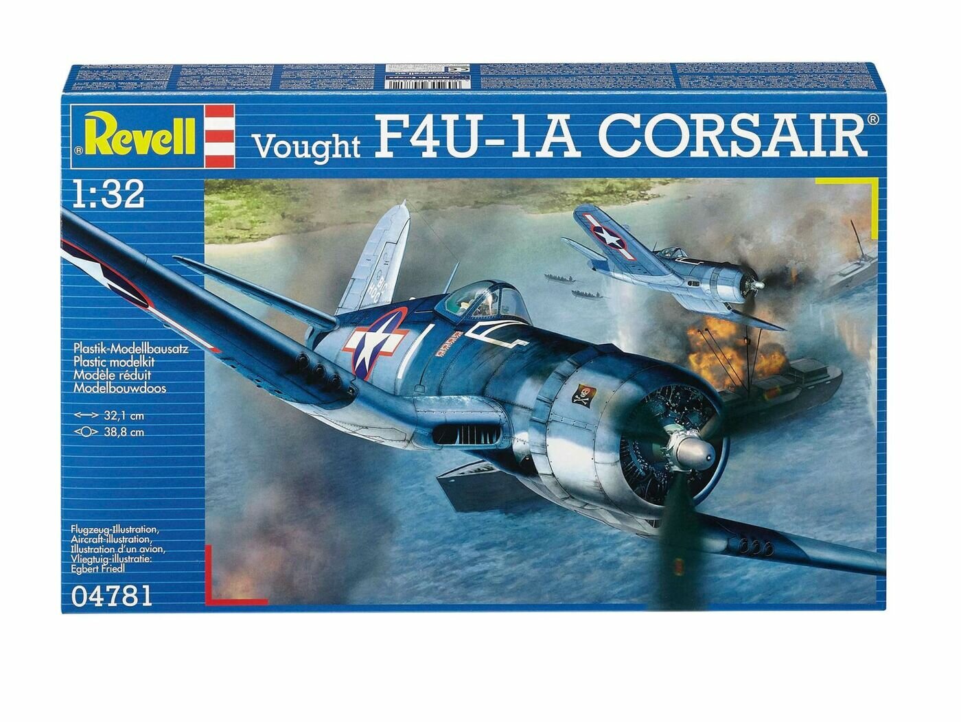 Сборная модель Revell Истребитель-бомбардировщик Vought F4U-1D Corsair - фото №8