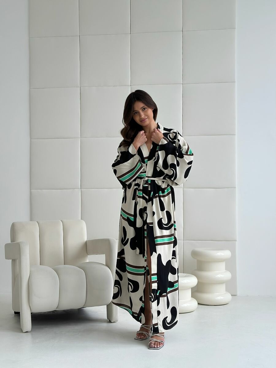 Халат домашний, кимоно, туника пляжная накидка - фотография № 6