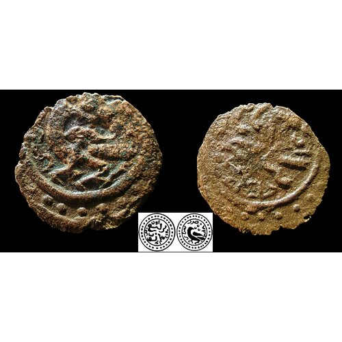 Исламская монета Сокол - символ силы и гордости Медный пул Золотой Орды