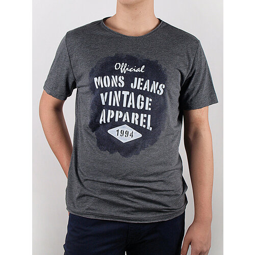 фото Футболка mons ромбик, размер m, серый