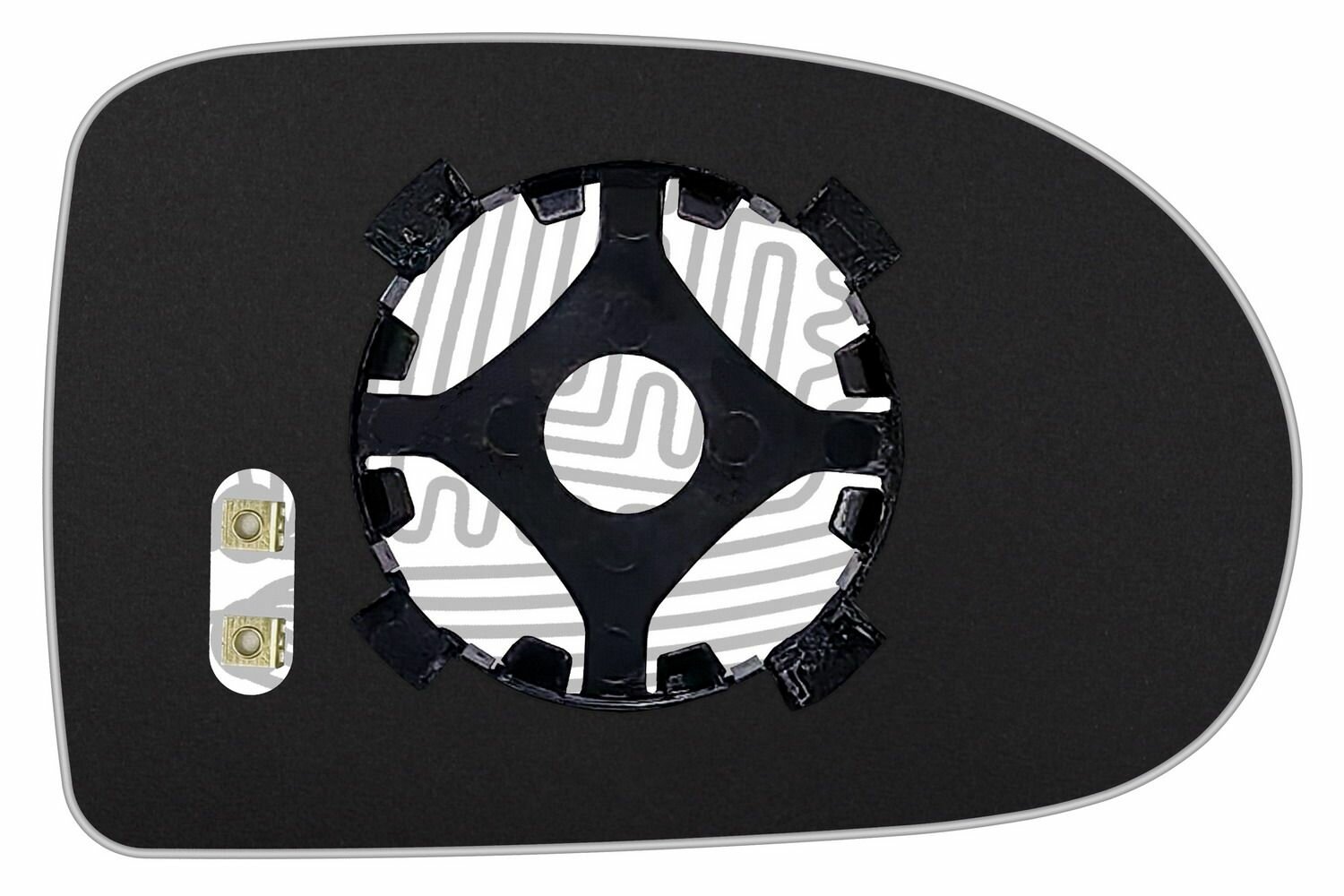 Элемент зеркала DODGE Caliber c 2006 по 2009 левый сферический c обогревом 24110608