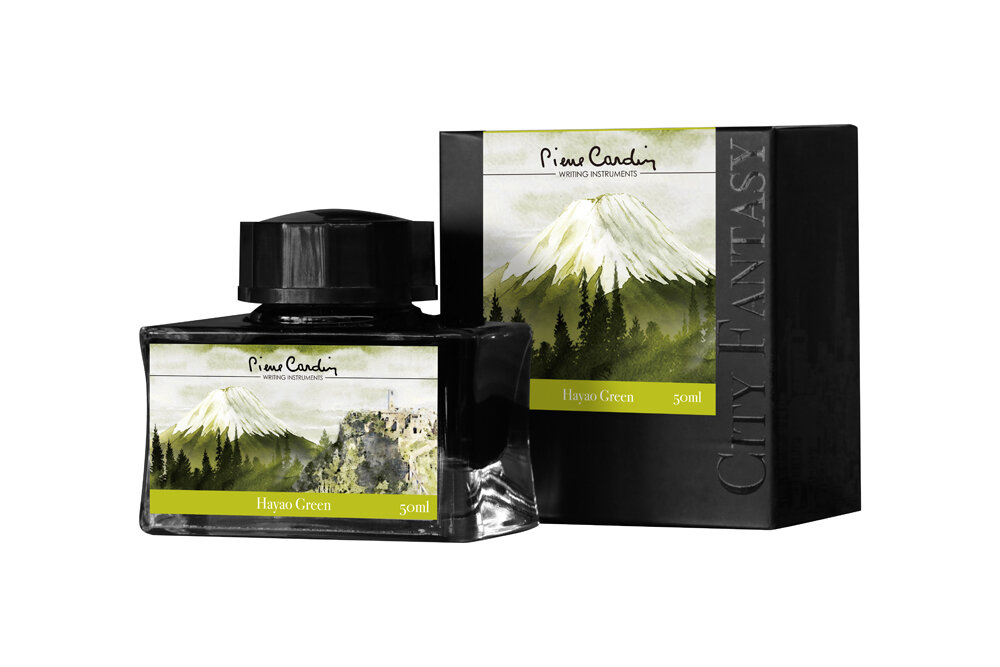 Флакон чернил Pierre Cardin 50мл, серия CITY FANTASY цвет Hayao Green (Зеленый Хаяо)