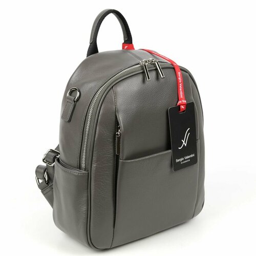 фото Рюкзак sergio valentini, фактура гладкая, серый
