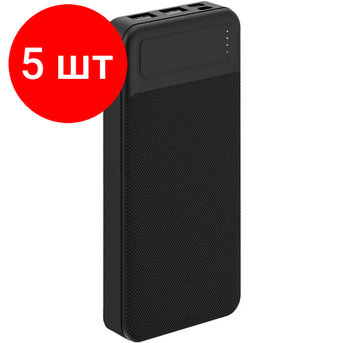 Комплект 5 штук, Внешний аккумулятор TFN PowerAid, 10000mAh, черный(TFN-PB-27 8-BK) 