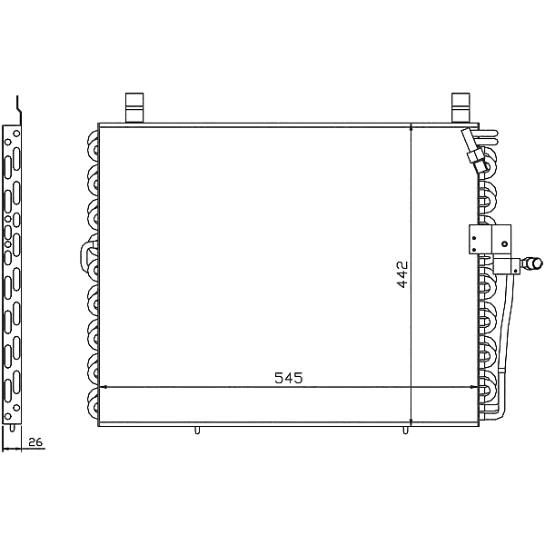 STELLOX 10-45292-SX (1045292_SX / 124 830 06 70 / 124 830 19 70 64) радиатор кондиционера\ mb w124 2.0-3.0td 84-95