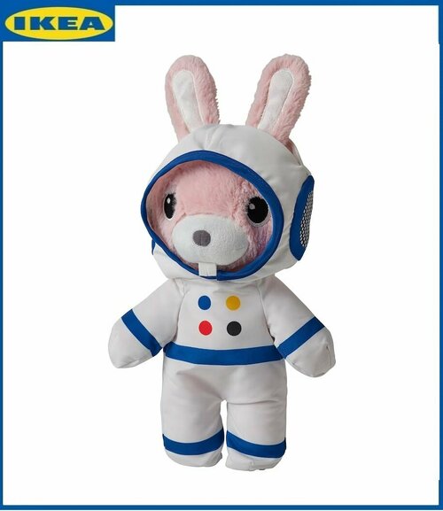 Плюшевый космонавт в скафандре IKEA AFTONSPARV, кролик, 28 см. Мягкая игрушка заяц икеа афтонспарв.