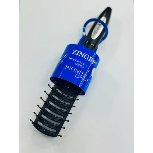 Расческа продувная Zinger с пластиковыми зубьями / массажная щетка для волос zinger wh5 расческа массажная с пластиковыми зубьями