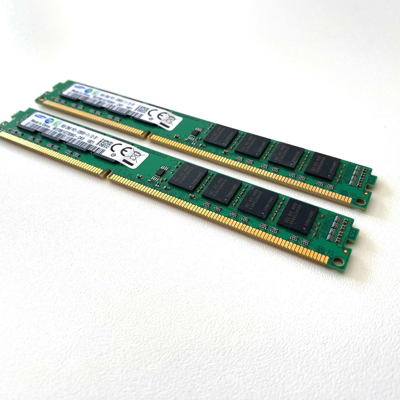 Оперативная память samsung ddr3 8gb 1600МГц 2Rx8 PC3-12800U 15v DIMM Низкий профиль 2