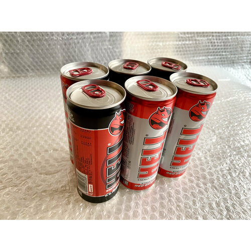 Набор напитков энергетических HELL ENERGY: Strong Red Grape, Classic. газированный, 0.25л, Венгрия, 6 штук