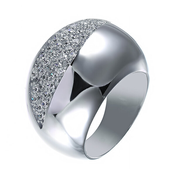 Кольцо ELEMENT47, серебро, 925 проба, фианит, размер 17