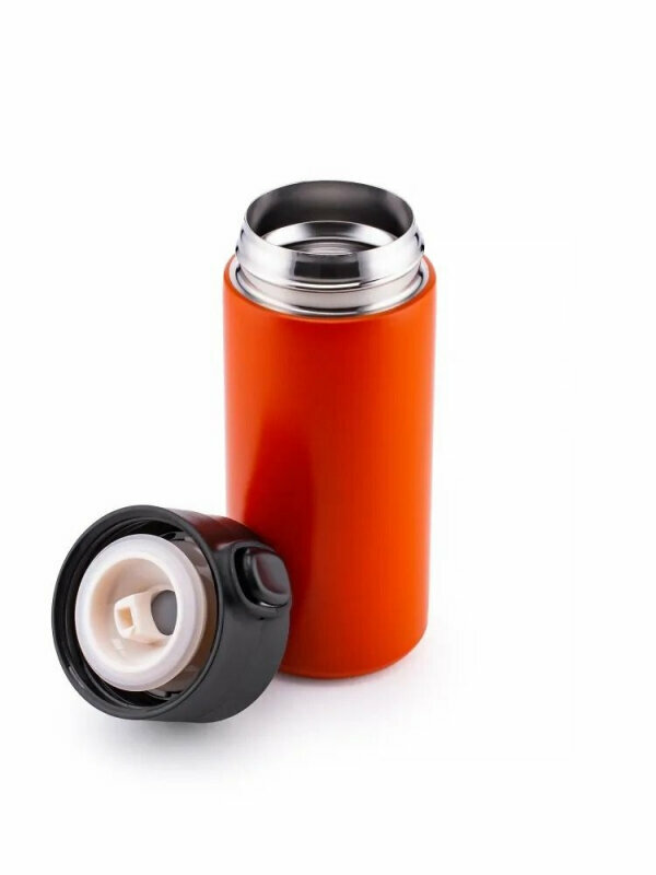 Термокружка с кнопкой клапаном Diolex DXMS-350-1 (оранжевая), 350 мл - фотография № 7
